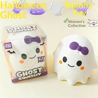Nouveau jouet anti-stress fantôme en caoutchouc mignon et grand (16 cm) pour Halloween, cadeau amusant pour garçons et filles de 14 ans et plus