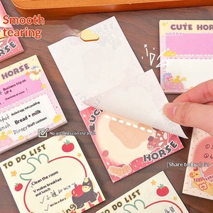 Cute Pony Notepad Cartoon Tearable Non Adhesive Pocket Notebook For Student Office Daily Message Record - Product Image 2
