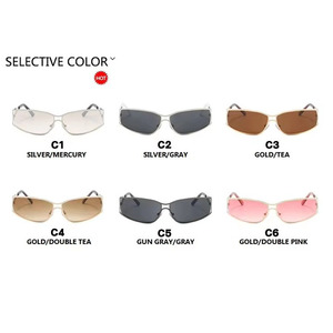 Lunettes de soleil Y2K tendance en métal, monture à la mode pour femmes, idéales pour les photos en extérieur et le street style – Vente en gros - Product Image 3