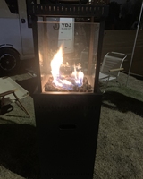 Chauffe-terrasse extérieur amovible à flamme propane Foyer au gaz
