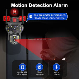 Hongnaer في الهواء الطلق 3 ميجابكسل فيديو مراقبة IP V380 بطاقة Sim 4G عدسة مزدوجة CCTV شبكة كاميرا لاسلكية - Product Image 6