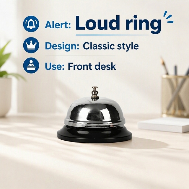 Kasbo Hotel Metal Button Desk Call Bell Model 52002-Please Ring Kitchen Bell for Restaurant Bar