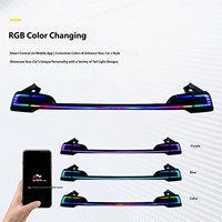 Feux arrière LED de type traversant avec clignotants LED RGB pleine largeur et feux de jour pour Tesla Model 3 2019-2023