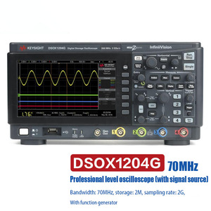 Oscilloscope professionnel Keysight DSOX1204G, bande passante 70 MHz, 4 canaux analogiques, résolution 12 bits, fréquence d'échantillonnage 2 GSa/s, 2 M - Product Image 2