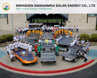 Panneau solaire flexible ETFE Sunpower entièrement noir pour voiture de course, défi solaire universitaire, compétition mondiale de véhicules solaires