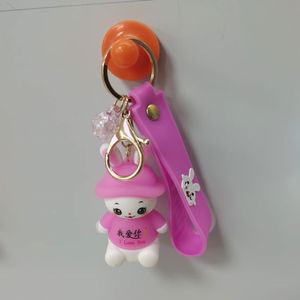 Venta al por mayor linda chica <span class=keywords><strong>de</strong></span> dibujos animados transparente goma suave PCV llavero juguetes personalizados plástico PVC 3D figura <span class=keywords><strong>Anime</strong></span> llaveros - Product Image 4