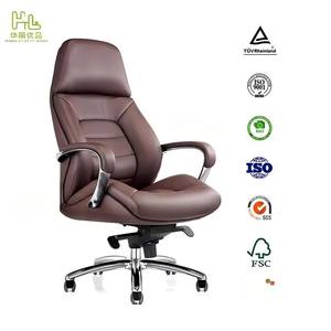 Zeitgenössische Executive-Lederstühle Ergonomische CEO-Konferenzstühle Kommerzielle Aluminium Minimalistische Bürostühle - Product Image 1