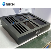 RECHI comptoir personnalisé noir mat acrylique portefeuille détail POS démo présentoir support pour carte de débit bancaire conteneur boîte organisateur