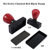 Tampon encreur classique noir et rouge rectangulaire pour bureau, différentes tailles HA20*50