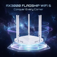 Nuevo Router WiFi 6 AX3000 para Toda la Casa, 5 Antenas de Alta Ganancia, Cobertura Mesh sin Interrupciones, Router Gigabit de Doble Banda para Casas Grandes