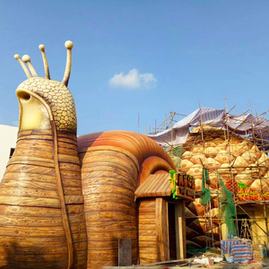 Sculpture murale en bois d'animal de dessin animé, artisanat irrégulier, décoration artistique extérieure, pièce unique, emballage individuel - Product Image 1