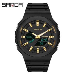 Montre pour homme SANDA 6016, dernière collection, haut de gamme, prix bas, design populaire, meilleur prix, design élégant, bracelet en silicone. - Product Image 4