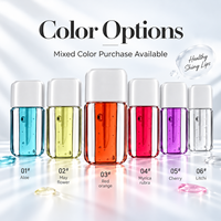 Huile à lèvres carrée RTS 4ml hydratante effet brillant waterproof 6 teintes faible MOQ 2 pièces vente en gros logo personnalisé