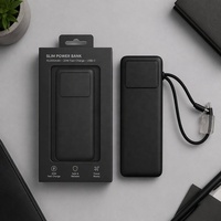 GifTek 10000mAh Li-Polymère Plastique Charge Rapide 15W Portable Type-C Haute Capacité Utilisation Extérieure Câble Power Bank Mobile