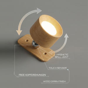 Applique murale rechargeable à piles, lampe LED magnétique avec télécommande, 3 modes de couleur, rotation à 360°, <span class=keywords><strong>veilleuse</strong></span> moderne - Product Image 3