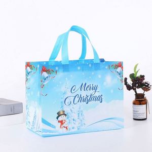 Bolsa de Compras Personalizada de Tela No Tejida con Logotipo Impreso, Bolsas Navideñas de Tela No Tejida, Bolsas de Regalo Coloridas y Ecológicas, Publicitarias - Product Image 4