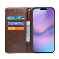 Étui portefeuille magnétique en cuir pour iPhone 18 Pro Max, 17e, 16e, 15 Pro, 13, iPhone 17 avec fentes pour cartes, housse de protection type livre