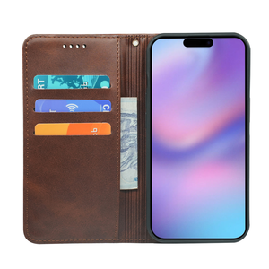 เคสโทรศัพท์แบบพับได้พร้อมช่องใส่บัตร วัสดุหนังแม่เหล็ก สำหรับ <span class=keywords><strong>iPhone</strong></span> 18 Pro Max 17e 16e 15 Pro 13 <span class=keywords><strong>iPhone</strong></span> 17 ป้องกันอย่างดี - Product Image 5
