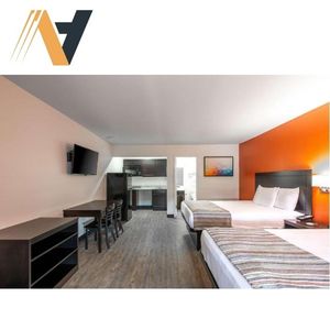 Mobilier de suite d'hôtel personnalisé. OEM pour Suburban Hotel. Chaise-Penderie-Ensembles de lit-Cadre de lit-Lit superposé-Bureau - Product Image 3