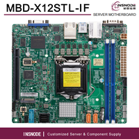 Carte mère de serveur MBD-X12STL-IF, socket unique LGA-1200, Intel Xeon E-2300, Pentium C252, Mini-ITX, carte mère industrielle intégrée