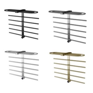 Electric <b>Heating</b> Stainless Steel Towel Rack 5 Layers With Top Shelf For Bathroom Use - Product Image 3