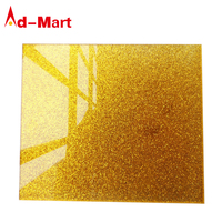 Feuille acrylique 1,8-20 mm thermoformage couleur or plaque acrylique PMMA