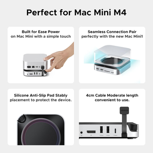 UGREEN 10 in 1 Dock dan Stand Hub DP untuk Macmini M4 dengan Enclosure SSD <span class=keywords><strong>M</strong></span>.2 NVMe, DP 4K144Hz, USB A/C 10G, SD/TF, Audio - Product Image 6