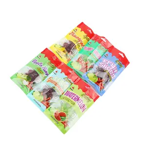 Wholesale Customized Printing Small Packaging Bags Snack Pouch European Hole 3 Side Seal Dried Fruit Mylar Bag