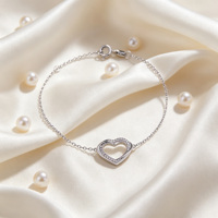 Bracelet de mode pour femme en argent sterling 925 plaqué platine de haute qualité, avec zircon personnalisé, chaîne à maillons, cadeaux de mariage et de fête, 2g