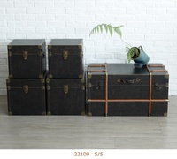 Ensemble multifonctionnel de grandes boîtes de rangement en bois pour table à café pour le salon Rangement décoratif pour les outils et les vêtements