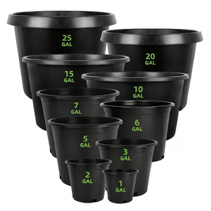 Black Eco-Friendly Garden Nursery Flower Pot - Product Image 1