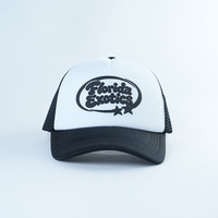 Casquette de camionneur personnalisée OEM avec logo imprimé en relief, en polyester et mousse, dos en maille, pour sports de plein air