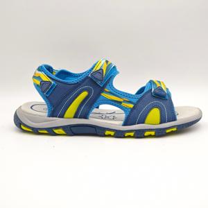 Sandali Estivi per Ragazzi Blu Navy e Gialli - <span class=keywords><strong>Scarpe</strong></span> da Bambino con Velcro, Punta Aperta, Rete Traspirante, <span class=keywords><strong>Suola</strong></span> in EVA Antiscivolo per Esterni - Product Image 1