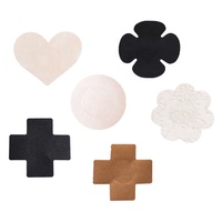 Vente en gros de cache-seins en tissu satiné ultra-mince couvre-tétons jetables sexy autocollants fleur coeur adhésif invisible sans couture