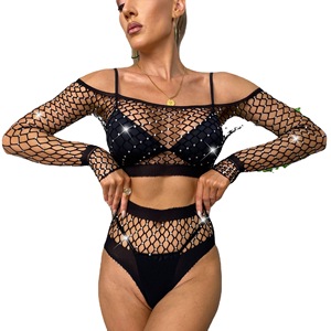 Women Lingeries Fishnet Bodystocking Nylon Body <b>Stockings</b> Set - Product Image 5