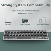 Ramping, Set Keyboard dan Mouse nirkabel tiga Mode 2.4GHz dapat diisi ulang, antarmuka Mini USB kompatibel ponsel komputer kantor/game