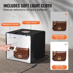 กล่องไฟอลูมิเนียม12 "x 12" สำหรับสตูดิโอถ่ายภาพ6สีพื้นหลังสองด้านอุปกรณ์เสริมชุดไฟพรีเมี่ยม - Product Image 5