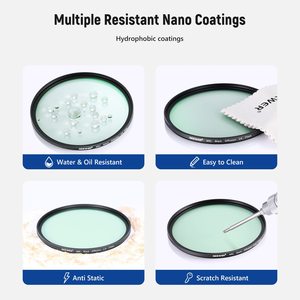 Filtre d'objectif d'appareil photo Black <span class=keywords><strong>Mist</strong></span> Neewer 77mm, diffusion noire 1/4, effet cinéma rêveur - Product Image 5