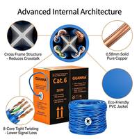Câble Ethernet Cat6a Cat6 UTP FTP haute performance 305m 1000ft, câble LAN de qualité CCA pour l'installation de caméras CCTV