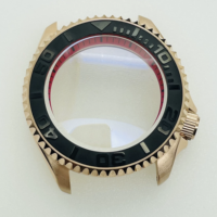 Boîtier de montre de plongée 42 mm PC Gold Modified Abalone 007, pièces de montre compatibles avec le mouvement mécanique NH35 NH36A