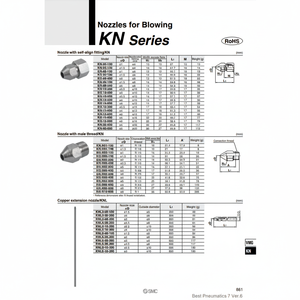 Pièces pneumatiques de buse de soufflage de KN-R10-800 pneumatique SMC - Product Image 1