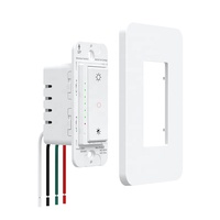 Commutateur de gradation intelligent 3 voies US OEM/ODM avec Alexa et Google Assistant Télécommande mobile/Bouton de synchronisation Commutateur de gradation