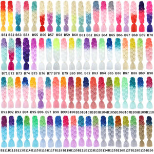 Hongxiu - Peluca de Rastas <span class=keywords><strong>Africanas</strong></span> de <span class=keywords><strong>Dos</strong></span> <span class=keywords><strong>Colores</strong></span>, Estilo Nuevo, Fibra Sintética de Alta Temperatura, <span class=keywords><strong>Trenzas</strong></span> a Máquina - Product Image 2