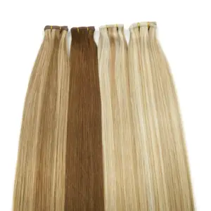 Flat Weft Hair Extensions Factory Direct Supply Wholesale Price Double Drawn 100% Human Hair Full Cuticles Shedding Free