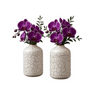 Maceta metálica con acabado craquelado de 6.2 pulgadas de alto, estilo minimalista para decoración del hogar. - Product Image 6