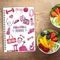 Carnet de suivi alimentaire et de fitness personnalisable : journal de perte de poids, bien-être, entraînement, compteur de calories, agenda mensuel