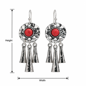 Orecchini pendenti vintage bohémien multicolori, eleganti con motivi unici, accessori di moda per donna - Product Image 5