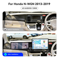 Écran ZWNAV 13,1 + 12,3 pouces pour Honda N-WGN 2013-2019, Android 13, Carplay, unité principale DSP, GPS, 4G, WiFi, autoradio stéréo OEM