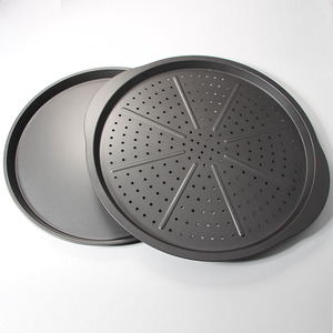 Prodotti di Tendenza 2026 Nuovi Arrivi Utensili da Cucina Stampo <span class=keywords><strong>per</strong></span> <span class=keywords><strong>Pizza</strong></span> in Acciaio al Carbonio Grigio con Fori - Product Image 1