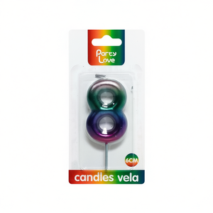 Vela con Número 8 para Fiestas, 6 cm, Decoraciones para Pastel de Cumpleaños - Product Image 2